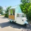 Piaggio Retro Food Truck Modelo Transfronterizo 1:1 Camión de Comida Móvil Multifuncional en Varios Colores para Exhibición en Ferias de Empresa