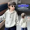 Sudadera de otoño para niño 2026 nueva elegante y genial streetwear sudadera con capucha de otoño para niño estilo coreano ropa deportiva para niño