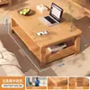 Mesa de Centro Estilo Medieval para Apartamentos Pequenos, Mesa de Camada Dupla para Uso Doméstico, Novo Modelo 2026, Móvel e Simples, Adequada para Apartamentos de Aluguel