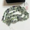 Yunran al por mayor grava de fluorita de color natural cadena larga semiacabada collar diy cadena para suéter joyería accesorios de cuentas sueltas cuentas