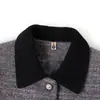 Abrigo corto de lana para mujer de primavera y otoño con cuello de solapa, pelo sintético de visón, top de lana elegante y a la moda para mujeres de mediana edad y mayores