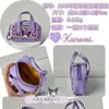 Bolsa Pequena Fofa, Cabo de Dados, Cabo de Carregamento, Fones de Ouvido, Porta-Moedas, Chaveiro da Kuromi Sanrio, Bolsa Pequena com Zíper