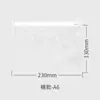 Bolsa Transparente com Zíper Impermeável Personalizada, Bolsa com Zíper Fosca de CPE Imprimível, Bolsa Embalagem Direta da Fábrica com Aba de Puxar para Documentos