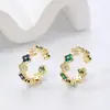 Moxi Niche Lujo Ligero para Mujer Gama Alta Colorido Trébol de Cuatro Hojas Microincrustado Circonita Anillo Abierto Joyería de Mano Venta al por Mayor