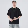 Camiseta deportiva de manga corta a la moda estilo americano para hombre, nueva de verano 2026, fina de seda de hielo, secado rápido, camiseta blanca para niños