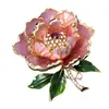 Nuevo Broche Elegante de Flor de Peonía Estilo Chino Sentido Avanzado Nicho Ramillete Temperamento Femenino Pin de Esmalte Accesorios para Ropa