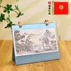 Calendário de Publicidade 2027 Hot Stamping Couro Criativo Ano do Carneiro Calendário Caderno Impressão Estilo Chinês Calendário de Mesa Personalizado