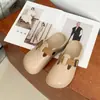 2025 Nuevas Zapatillas Baotou de Principios de Otoño Antideslizantes Más Fáciles de Combinar Celebridad de Internet Eva Cuadros Fondo Plano Medias Zapatillas