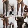 Leggings Forrados de Lana Tk Calcetines Mágicos Forrados de Polar Venta Transfronteriza Amazon Medias Transparentes Cálidas Negras