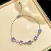 Pulsera de Moda Exquisita de Lujo Ligero con Zirconia Octagonal Corte Rosa y Corte Milenio 6*6, Joyería de Alta Gama para Banquetes