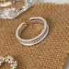 Anillo de Plata de Ley 925 Bola de Plata Rota Diseño de Nicho para Mujer Sentido de Alta Gama Moda Personalidad Anillo de Dedo Cuerda Stomb Nueva Moda
