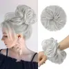 Postizo de Moño para Mujer Estilo Europeo y Americano Seda de Alta Temperatura Esponjoso Rizado Postizo de Moño de Cabello Peluca Transfronteriza de Moño