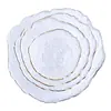 Bol de ensalada martillado japonés Creativo Borde dorado plateado Transparente Simple Moderno Bol de vidrio Bol para ramen Bol para frutas