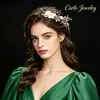 Peineta de Pedrería Transfronteriza Tejida a Mano Cerámica Tocado Nupcial Flor Mori Accesorios para el Cabello Antiguos Peineta para Moño de Boda