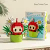 Figurina de Bloque de Construcción de Panda Lindo Transfronteriza Caja Sorpresa Hua Hua Columpiándose en el Columpio Ensamblaje Educativo Juguetes para Niños Mayoreo