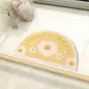 Tapete de Banheiro Absorvente Semi-Circular Minimalista, Carpete Grosso Antiderrapante para Entrada de Banheiro, Lavabo e Vaso Sanitário