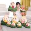 Almofada de Zongzi do Festival do Barco-Dragão Desenho Animado, Pingente de Pelúcia de Zongzi da Saúde do Festival do Barco-Dragão, Decoração de Chaveiro para Bolsa de Meninas