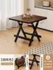 Mesa de Jantar Dobrável para Uso Doméstico, Mesa de Jantar Portátil para Apartamentos Pequenos, Quartos de Aluguel, Mesa Quadrada, Mesa Simples para Feira Noturna