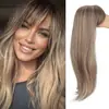 Peruca 360 graus Bloco de Reposição Capilar 3D Cabelo Natural Fofo Grampo de Cabelo Peça de Extensão de Cabelo com Franja Bloco de Reposição de Grampo de Cabelo Feminino.