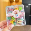 Banda de Goma Pequeña Amigable con el Cabello de Bebé Caja de Almacenamiento para Ligas de Pelo de Niña Goma Elástica Infantil Mini Pinza para el Cabello Al por Mayor