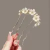 Presilhas de Cabelo Exclusivas Estilo Antigo no Atacado, Presilhas de Cabelo Flor de Magnólia, Acessórios de Cabelo com Franjas, Presilhas de Cabelo em Formato de U de Alta Qualidade