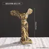 Adornos de Diosa de la Victoria Estilo Europeo de Resina, Esculturas de Arte de Lujo Ligero, Decoraciones para Sala de Estar, Gabinete de Vino, Estantería, Manualidades