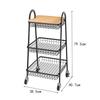 Estante de Almacenamiento de Cocina Más Vendido de Amazon, Carrito Móvil, Estante de Acero al Carbono para Snacks en la Sala de Estar, Estante de Almacenamiento de Pie