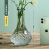 Garrafa de Vidro Mini Vaso Pequeno Estilo Ins Mesa Estilo Francês Arranjo de Flores Luxo Leve Embossado Pequeno Transparente Calibre Pequeno