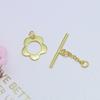 Accesorios DIY Joyería de plata esterlina S925 Hebilla OT Flor Collar de perlas Pulsera Hebilla Material hecho a mano con cuentas Mujeres