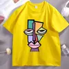 Camisetas Divertidas con Estampado de Caras para Hombres y Mujeres, Tops Frescos de Corte Holgado con Cuello Redondo Estampados, Camisetas de Manga Corta para Hombre