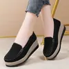 Otoño 2024 Nuevos Zapatos de Madre de Gamuza Ligeros Cómodos Zapatos de Plataforma con Cuña Casuales para Mujer Zapatos de una Sola Capa que Aumentan la Altura
