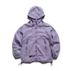 Chaqueta Ligera Rumeng con Capucha de Tacto Fresco para Protección Solar para Hombres y Mujeres, Chaqueta Fina de Verano para Exteriores con Bloqueo de Color y Protección UV
