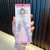 Cadena para Teléfono con Cuentas de Oso Llavero Colgante para Funda de Teléfono Doble Cadena Pulsera Hecha a Mano Colgante para Mujer Accesorio de Muñeca