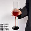 Conjunto de Taças de Champanhe Vermelhas e Pretas em Estilo Europeu Criativo Copo de Cristal Taça de Vinho Tinto Cálice Par de Taças de Coquetel de Bar
