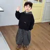 Conjunto de Sudadera con Capucha para Niños Primavera y Otoño 2026 Nuevo Estilo Fresco Bebé Estilo Coreano Pantalones Largos Rayados Conjunto Deportivo de Dos Piezas