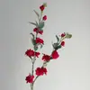 Flor artificial de Camelia Salvaje Rama Larga flor falsa decoración Sala de estar china Mueble de TV Pasillo Mesa de comedor decoración