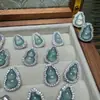 Explosões jade azul natural cabaça Fulu acessórios S925 prata furo passante acessórios DIY joias artesanais contas