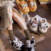 Pantuflas de Algodón para Niños y Niñas, Ropa de Casa Otoño e Invierno, Nuevo Modelo 2024, Diseño Lindo de Ciervo, Felpa y Cálidas, Pantuflas de Casa