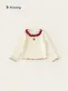 You Bao Huzhou Zhili Conjunto de Dos Piezas para Niñas Camiseta Jeans con Volantes de Color Contrastante Conjunto Infantil Elegante Moderno