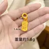 Colgante de Oro Arena Estilo Chino Tradicional para Mujer, Amuleto de Calabaza Imitación Oro Vintage, Accesorios de Imitación Oro DIY, Joyería Duradera que No se Desvanece