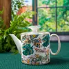 Taza de Porcelana de Hueso para el Té de la Tarde Tetera Sentido del Diseño Taza y Platillo Juego Taza de Café Caja de Regalo Regalo de Boda Alto Valor