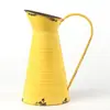 Jarrón Antiguo Jarrón Vintage Maceta Flores Secas Estilo Europeo Maceta de Hierro Vintage Cubo de Piso Olla de Hierro Jarrón de Hierro