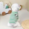 Ropa para Perros Estilo Primavera Algodón Mascota Perro Gato Perro Pequeño Maltese Yorkshire Teddy 24 Camiseta Rayada de Dibujos Animados