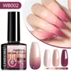 Esmalte de Uñas Fototerapia Popular Transfronterizo Color Caramelo Fluorescente Dopamina 12 Colores Deslumbrante Cambio de Temperatura Color Esmalte de Uñas Set de Pegamento