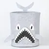 Cesta de Armazenamento de Brinquedos Infantis com Padrão Animal Feltro Armazenamento Barril Grande Capacidade Cesta de Roupas Sujas Desenho Animado Cesta de Armazenamento de Feltro