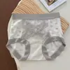 Pantaleta Moldeadora de Algodón Lyocell Antibacterial de 10A con Diseño de Tira Cruzada y Flor de Encaje para Control de Abdomen para Mujer, Boxer Brief Transpirable sin Costuras