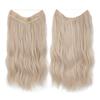 Peluca Transfronteriza para Mujer Extensiones de Cabello de una Pieza Largo Ondulado Rizado Esponjoso Natural Clip Línea de Pesca Pieza de Peluca de Cabello