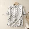 Camisa Artística Japonesa Feminina Verão Casual Camisa Redutora de Idade Top de Linho de Nicho de Design Sense Feminino