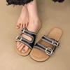 Chinelos Birkenstock para Mulheres, Uso Externo de Verão, Nova Moda Casual Retrô 2026 Slip-Ons, Adequados para Combinar com Vestidos, Sandálias de Praia
