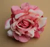 Flor de rosa artificial cabeza de flor boda tela de seda floral DIY arco T mesa decoración fondo flor rizada Rosa
